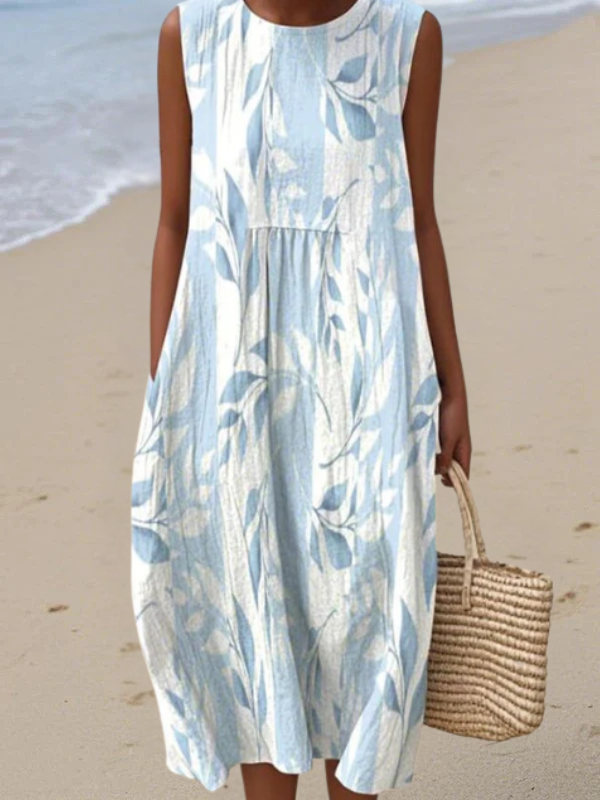 BROOKLYN | LEAFY MIDI DRESS