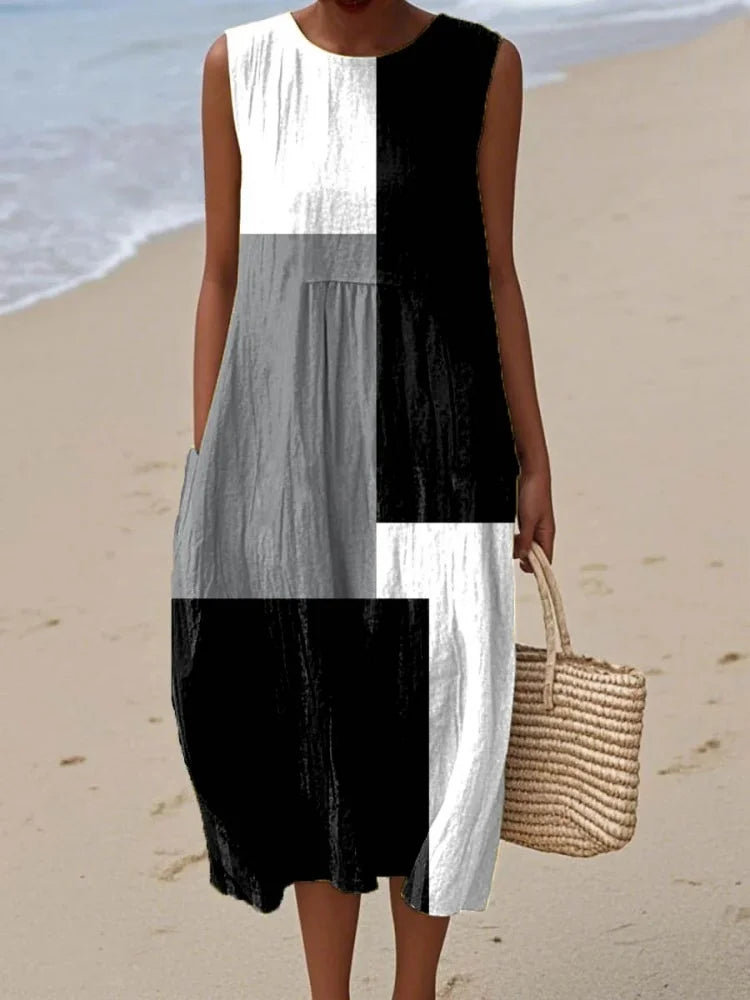 ABIGAIL | ELEGANT ART MIDI DRESS