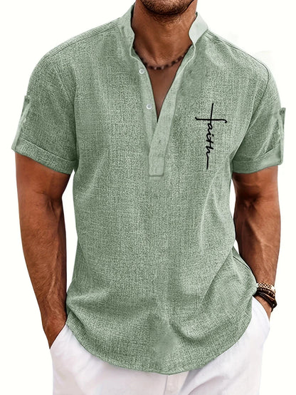 CALEB | STYLISH SHIRT WITH A STAND-UP COLLAR