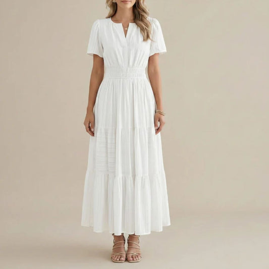 ELARA | BOHO MAXI DRESS WITH V-NECK & FLOWING FIT