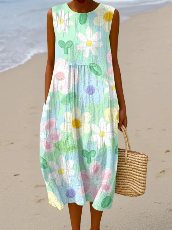LAUREL | PASTEL BLOSSOM MIDI DRESS