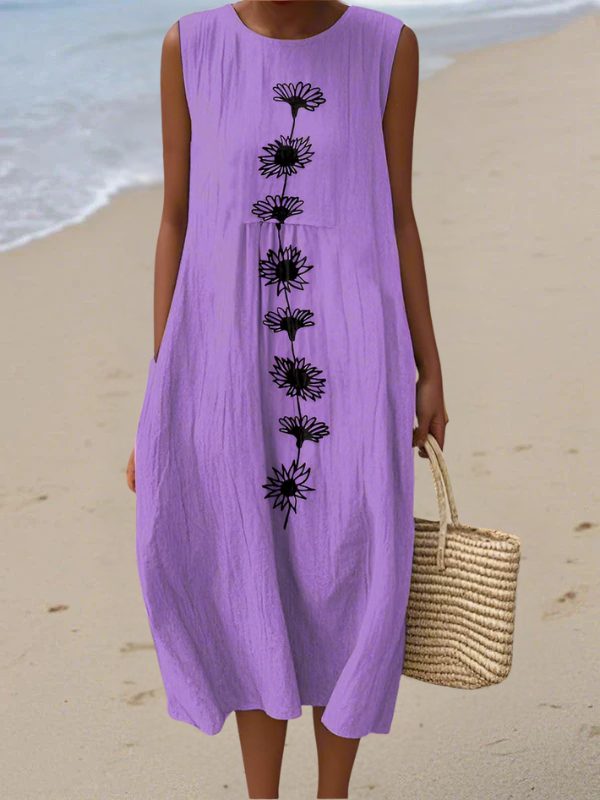 CELINE | VIOLET BLOOM MIDI DRESS