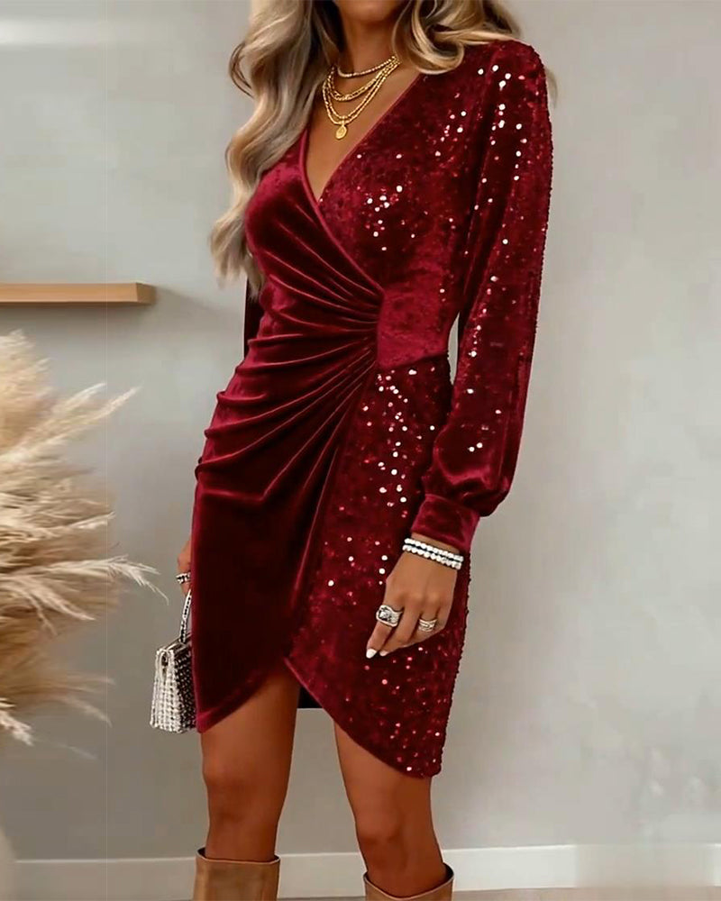 MILA | MIDI DRESS WITH V-NECK