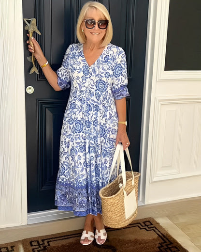 MADISON | GRACEFUL V-NECK FLORAL