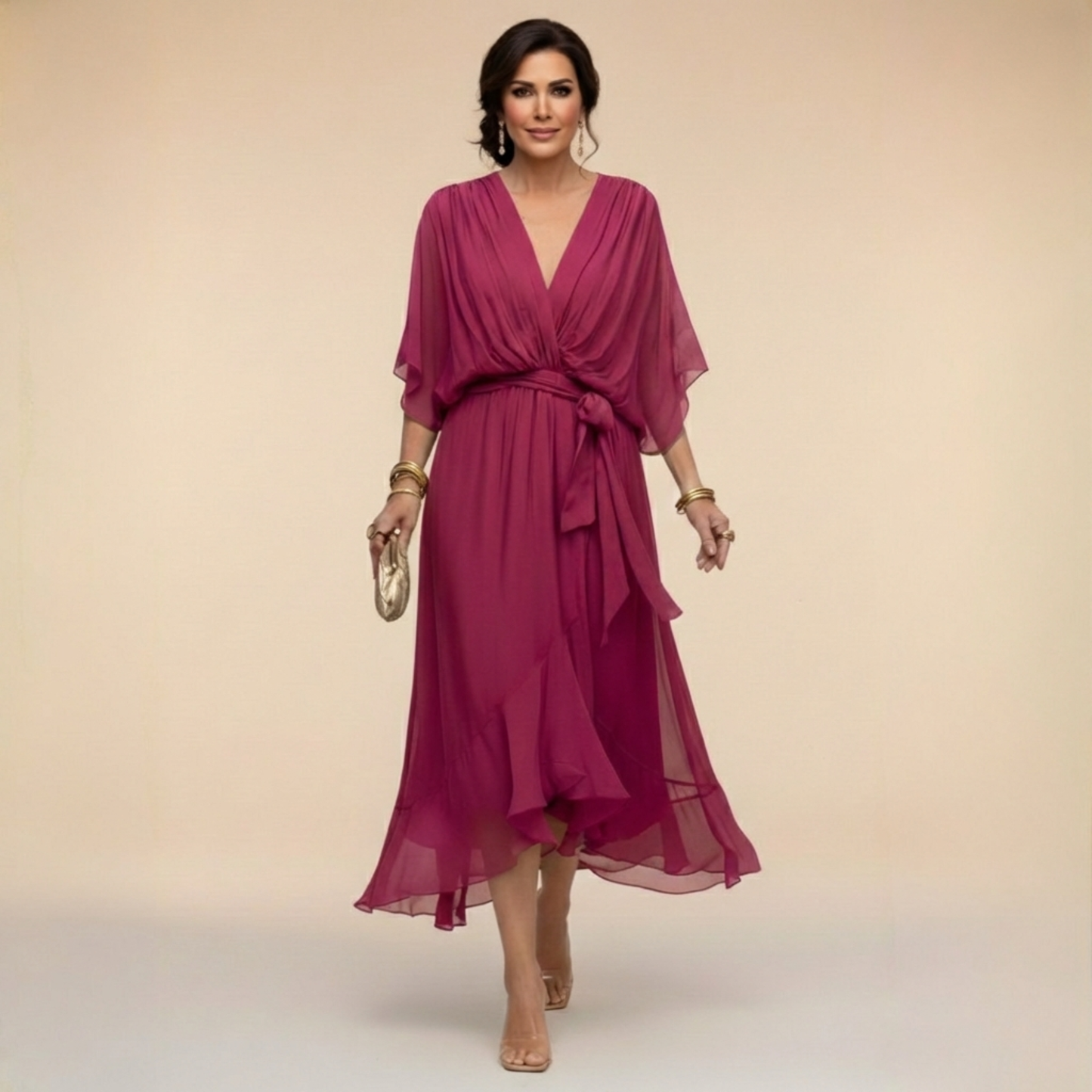 VALENTINA | FLOWING CHIFFON DRESS