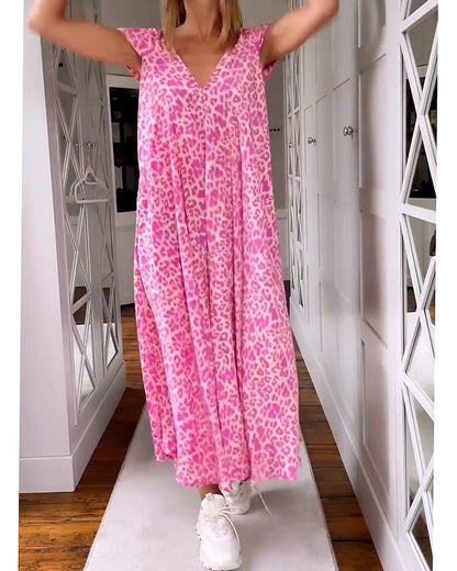 WIKTORIA | V-NECK MAXI DRESS