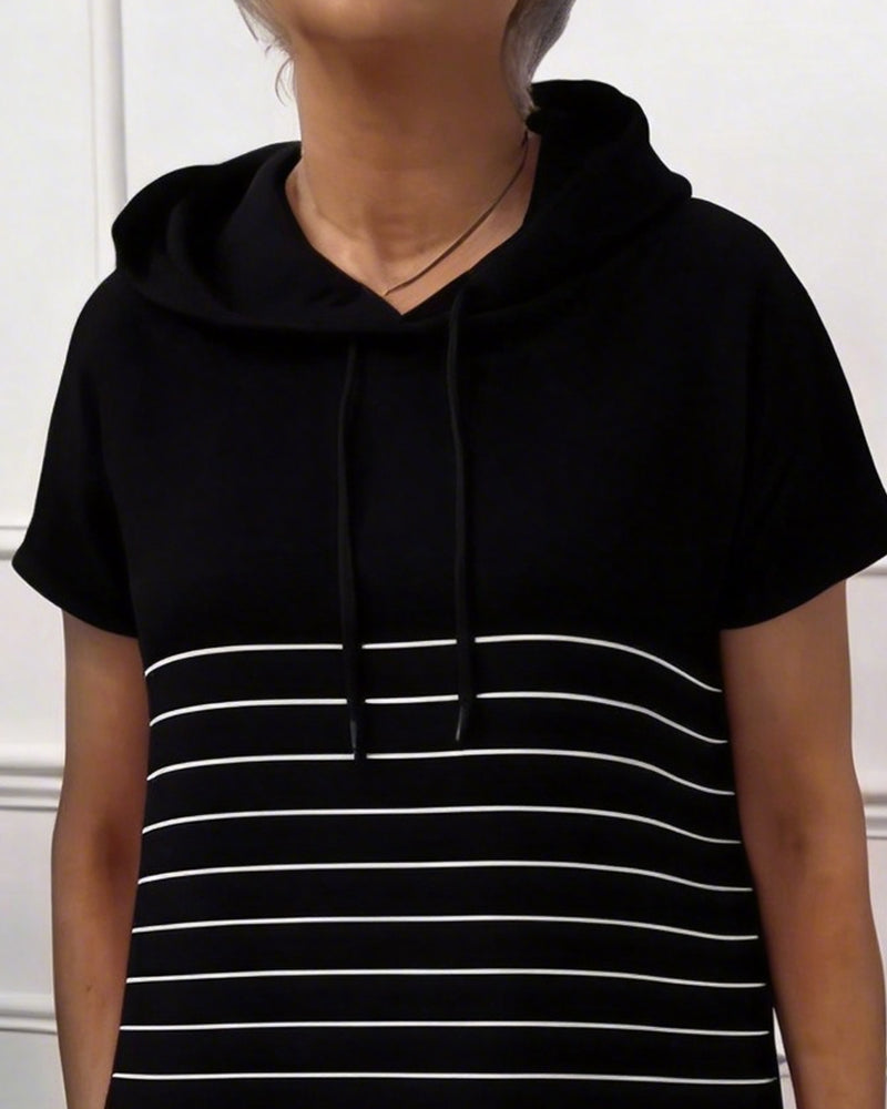 SUZY | WOMEN'S STRIPED HOODED DRESS