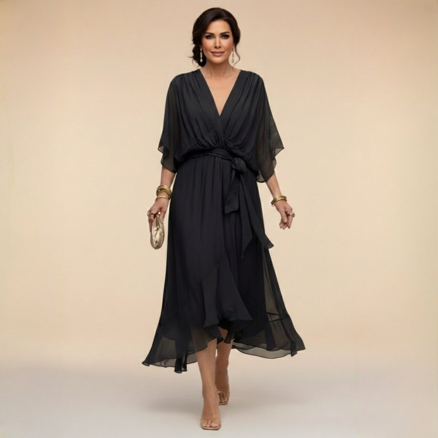 VALENTINA | FLOWING CHIFFON DRESS