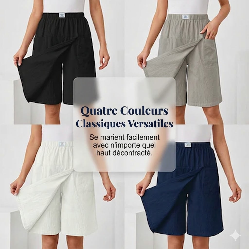 LUCIE | ELASTIC WAIST SKORT WITH ACTIVE-STYLE POCKETS