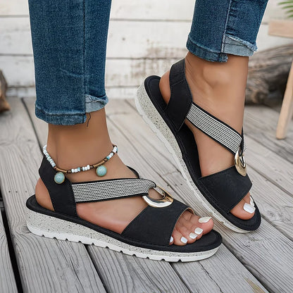 ESRA | FLAT SANDALS WITH METAL BUCKLE