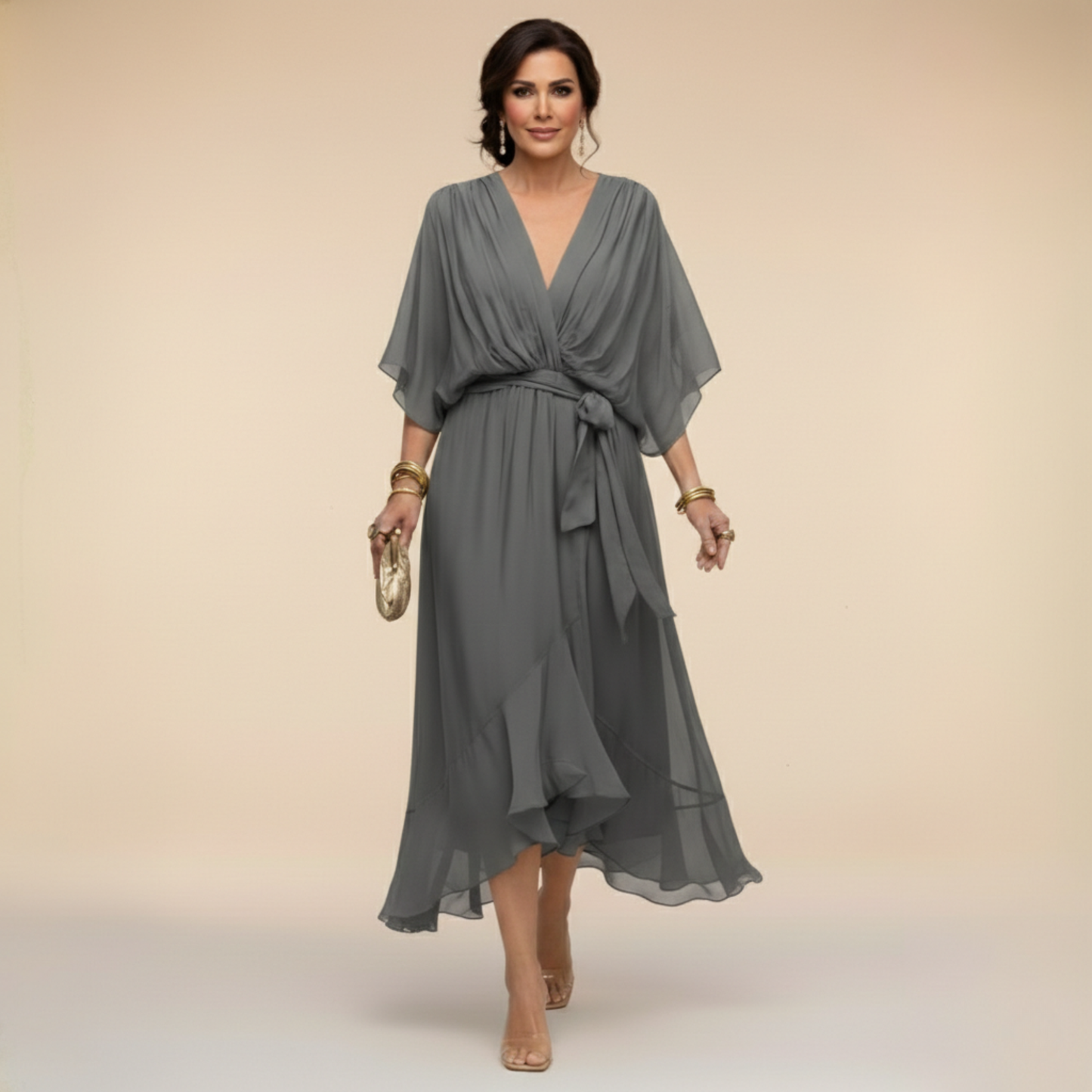 VALENTINA | FLOWING CHIFFON DRESS