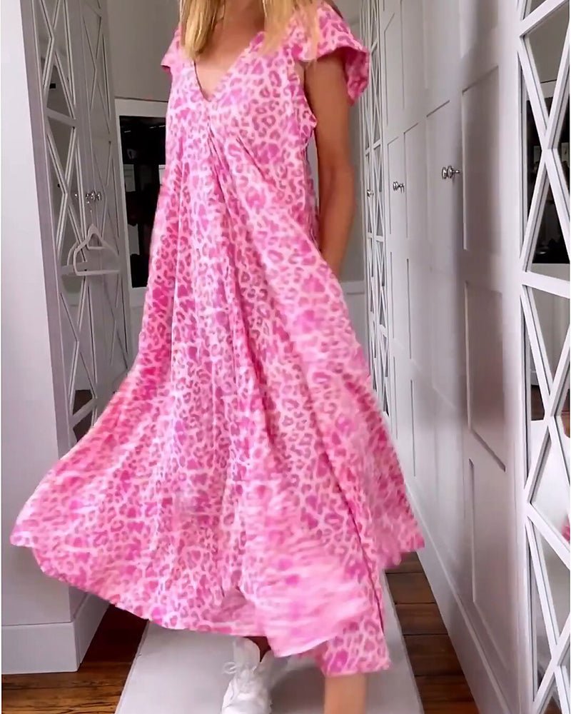 WIKTORIA | V-NECK MAXI DRESS