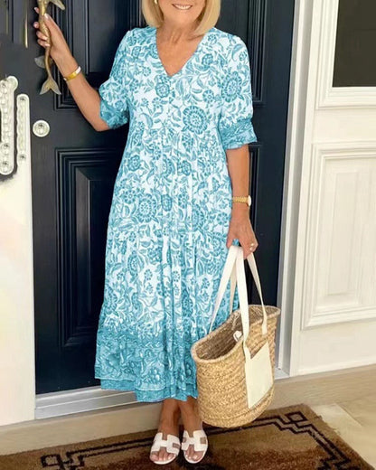 MADISON | GRACEFUL V-NECK FLORAL