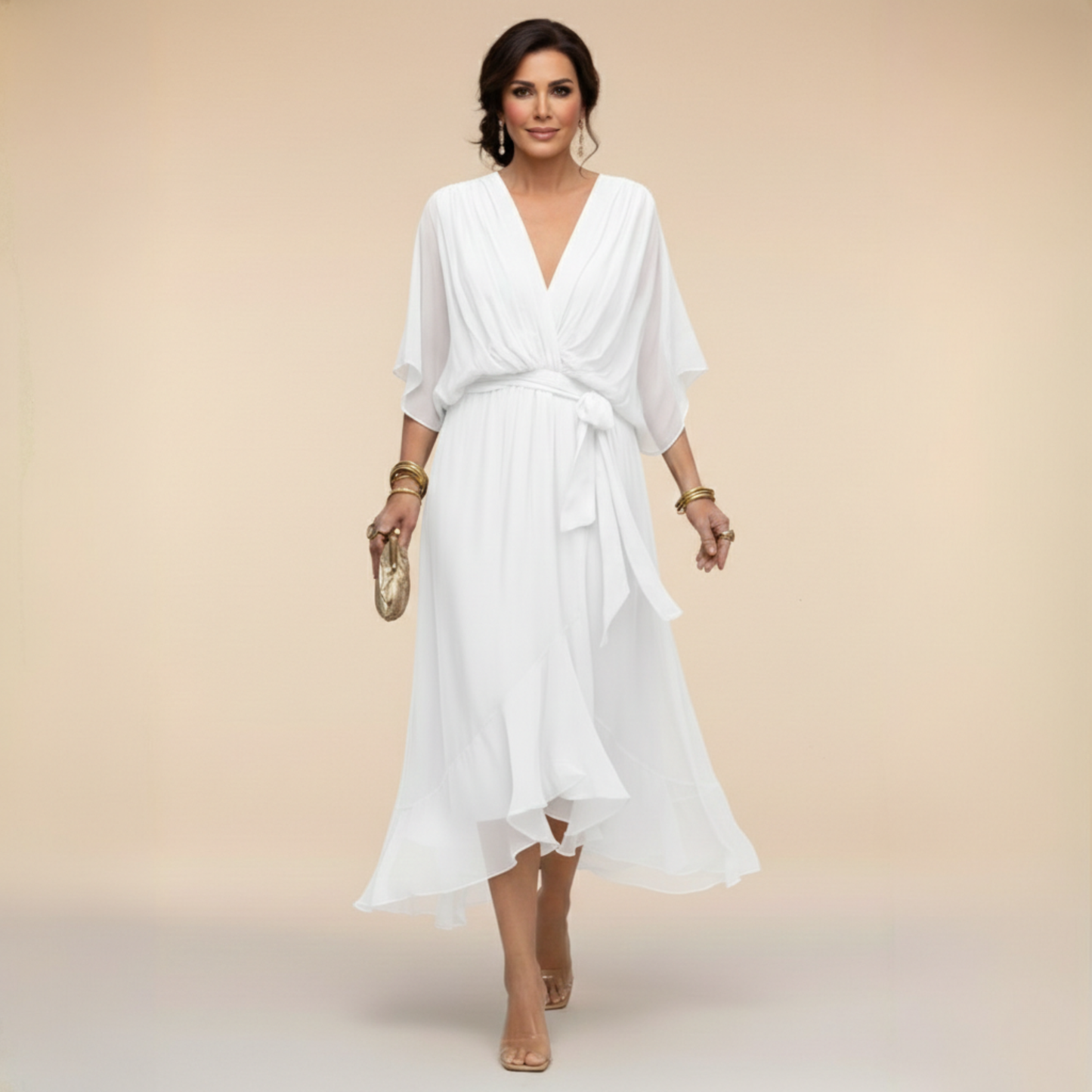 VALENTINA | FLOWING CHIFFON DRESS