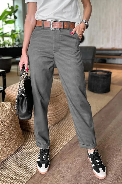 MAYA | ELEGANT, FIGURE-FLATTERING TROUSERS WITH STRIPES