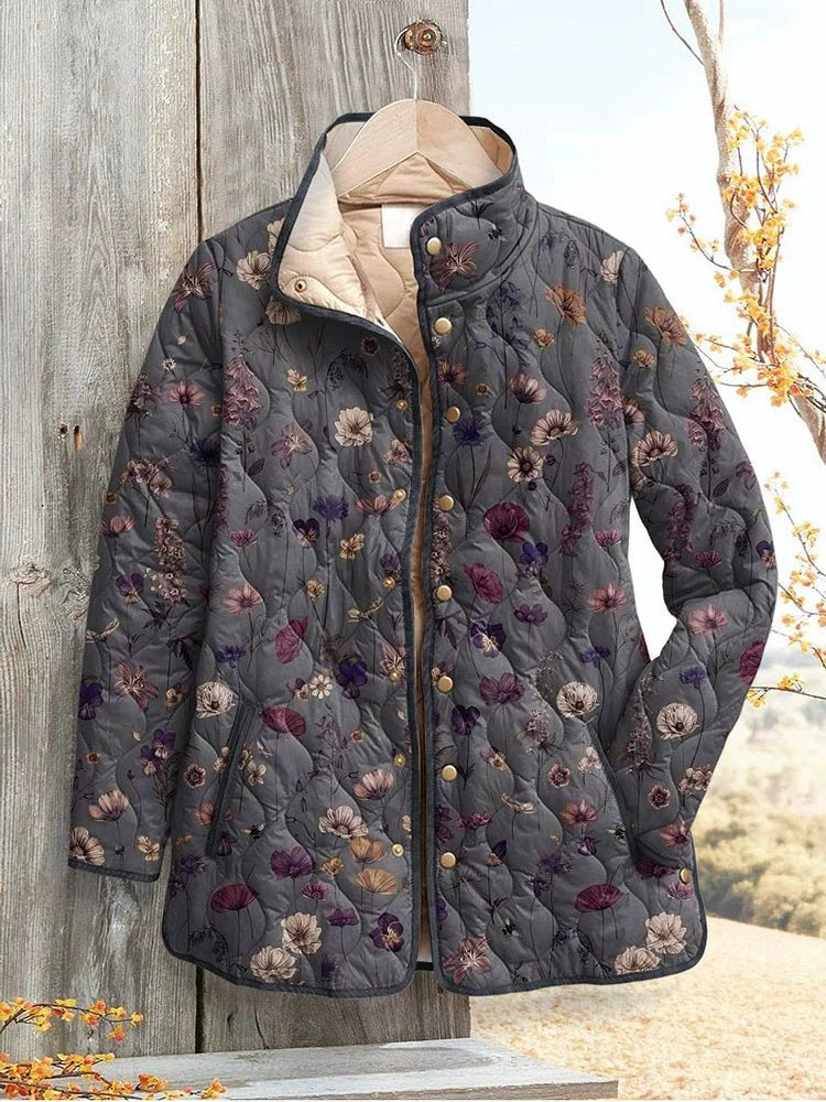 KATIE | CHARMING VINTAGE FLORAL PRINT QUILTED JACKET
