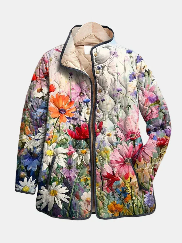 KATIE | CHARMING VINTAGE FLORAL PRINT QUILTED JACKET
