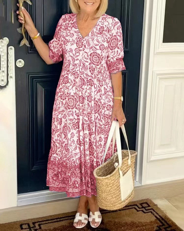 MADISON | GRACEFUL V-NECK FLORAL