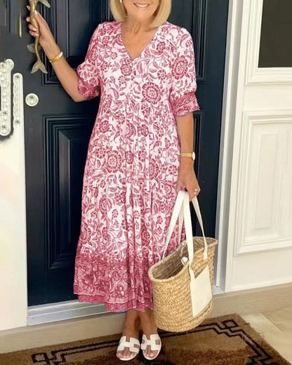 MADISON | GRACEFUL V-NECK FLORAL