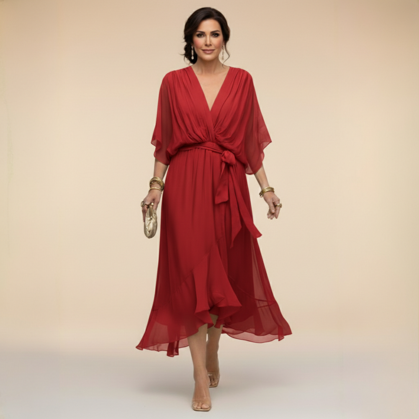 VALENTINA | FLOWING CHIFFON DRESS