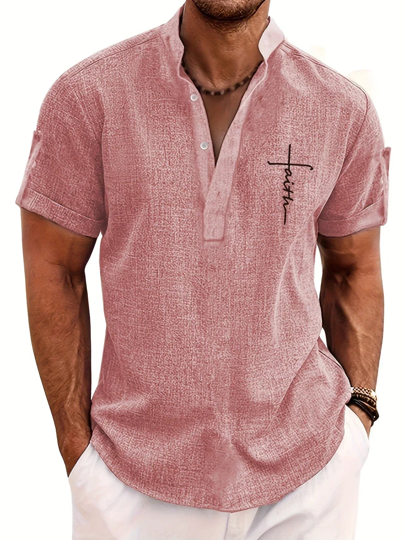 CALEB | STYLISH SHIRT WITH A STAND-UP COLLAR