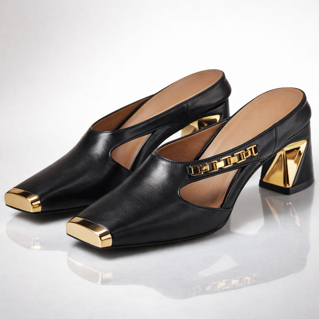AUREA | GILDED BLOCK HEELS