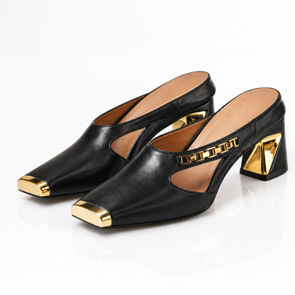 AUREA | GILDED BLOCK HEELS