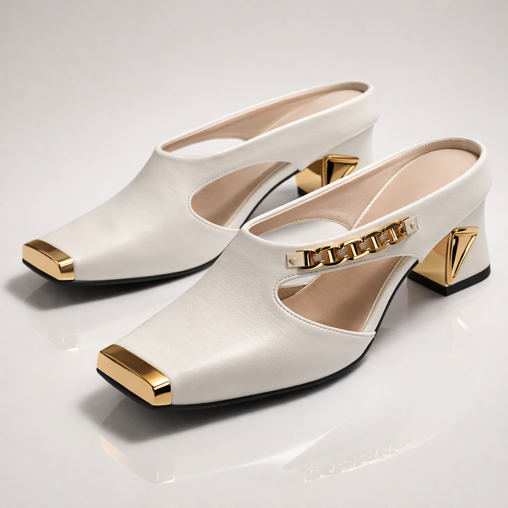 AUREA | GILDED BLOCK HEELS