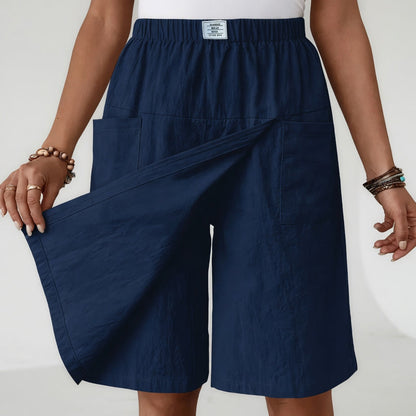 LUCIE | ELASTIC WAIST SKORT WITH ACTIVE-STYLE POCKETS