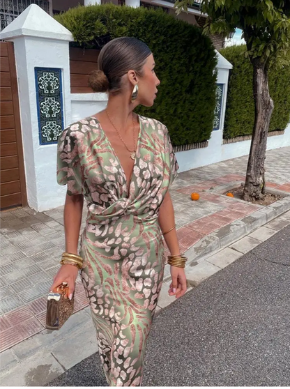 BIANCA | COPPER MIDI DRESS