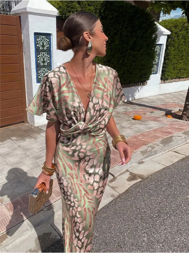 BIANCA | COPPER MIDI DRESS
