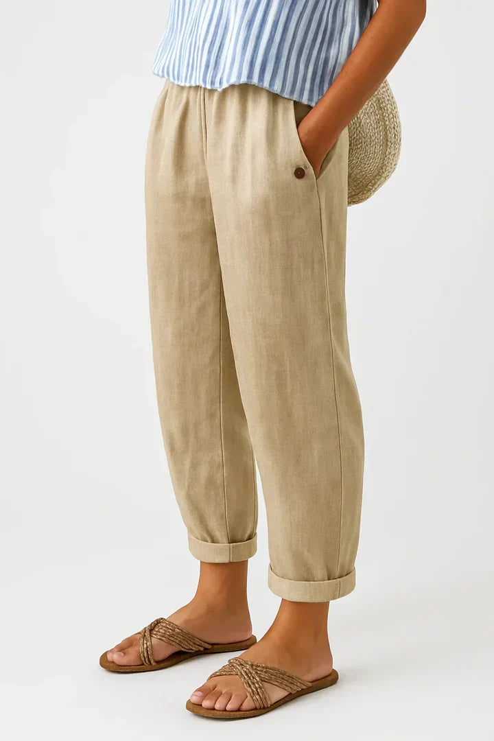ARIANE | TIMELESS LINEN-COTTON TROUSERS