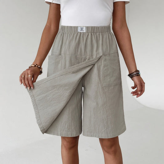 LUCIE | ELASTIC WAIST SKORT WITH ACTIVE-STYLE POCKETS