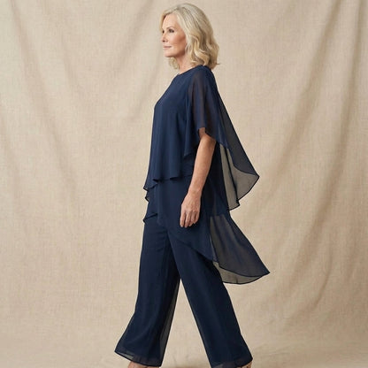 KIMMI | DRAPED TOP WITH PALAZZO PANTS