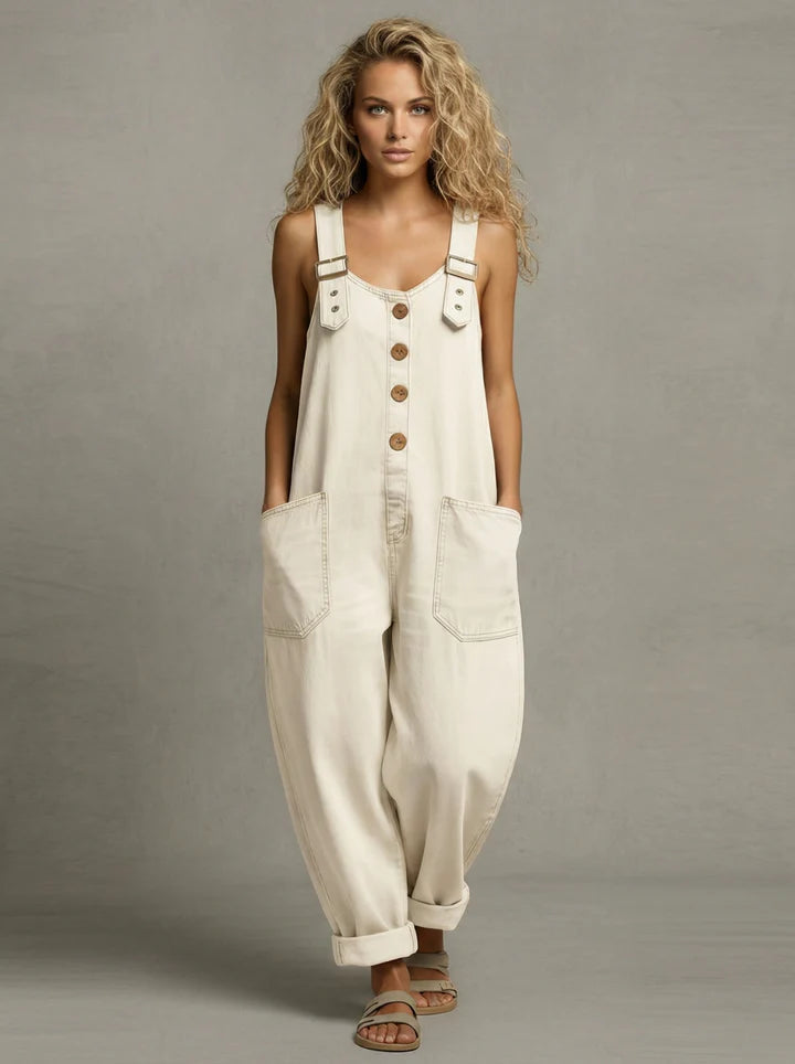 LEJLA | STYLISH DENIM JUMPSUIT WITH POCKETS