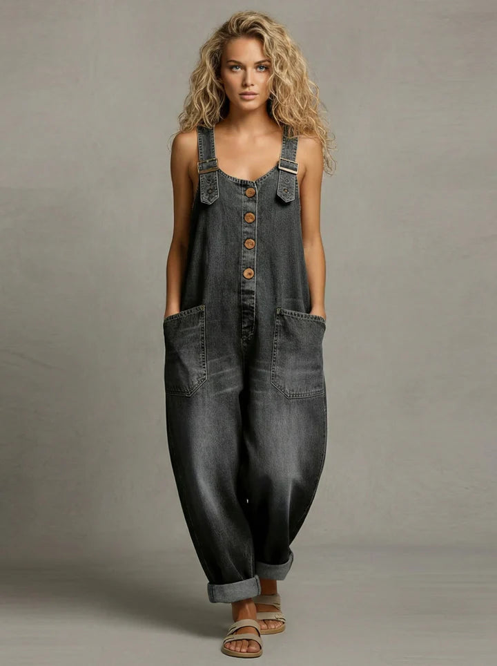 LEJLA | STYLISH DENIM JUMPSUIT WITH POCKETS