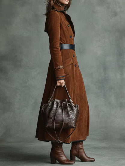 HARLOW | SUEDE TRENCH COAT
