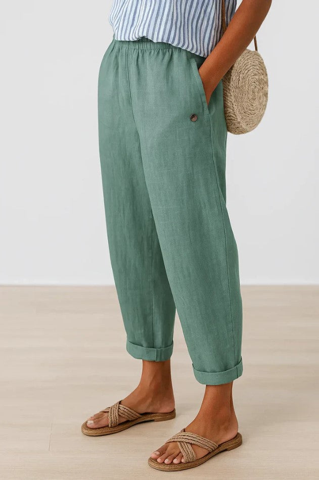 ARIANE | TIMELESS LINEN-COTTON TROUSERS
