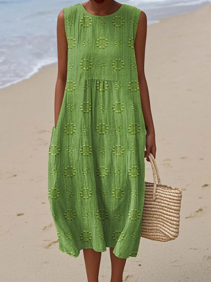 MACKENZIE | EMBROIDERED MIDI DRESS