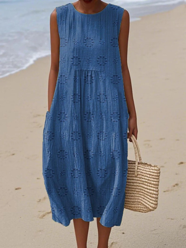 MACKENZIE | EMBROIDERED MIDI DRESS