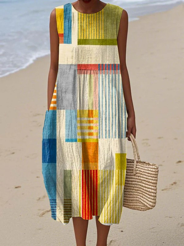 ROSALIE | GEOMETRIC MIDI DRESS