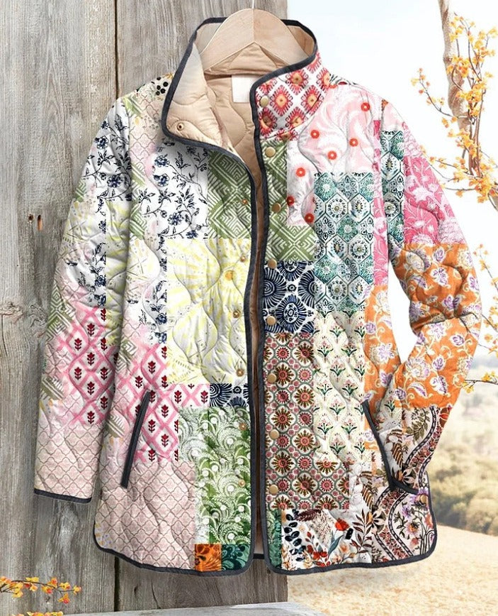 KATIE | CHARMING VINTAGE FLORAL PRINT QUILTED JACKET
