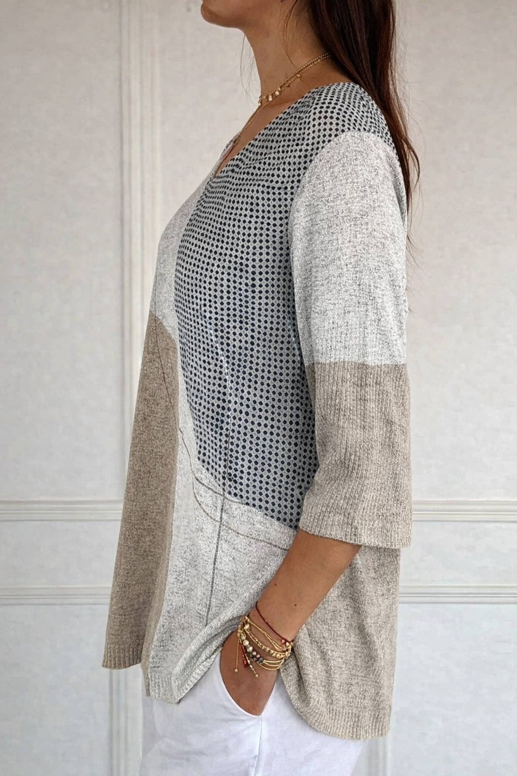 INDI | GEOMETRIC KNIT SWEATER