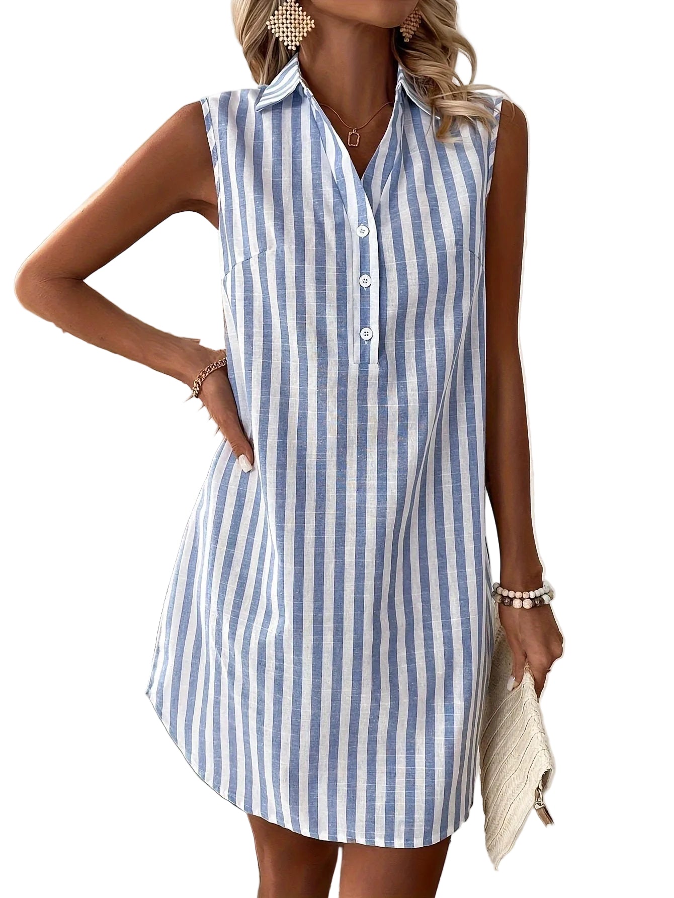 NOA | STRIPED SHIRT DRESS