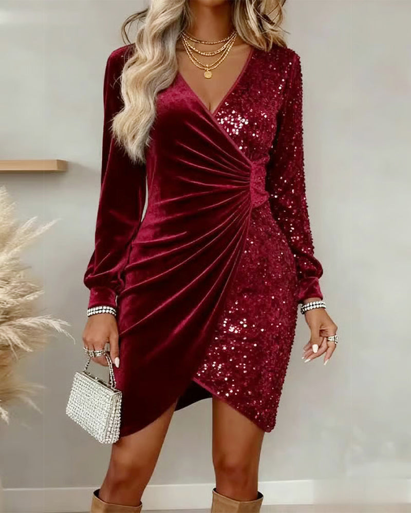 MILA | MIDI DRESS WITH V-NECK