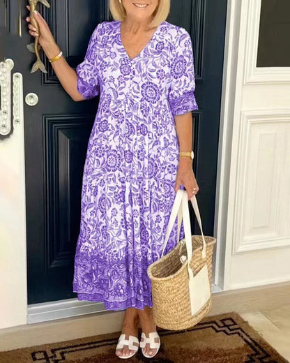 MADISON | GRACEFUL V-NECK FLORAL