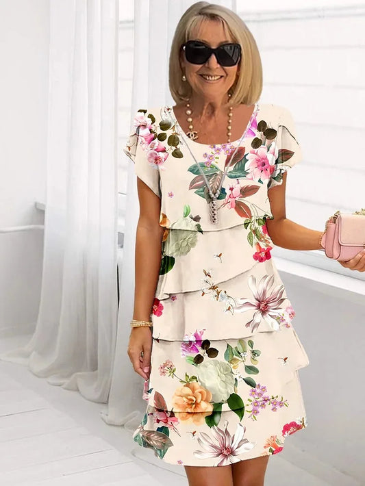 PHOEBE | BLOOM RUFFLE DRESS