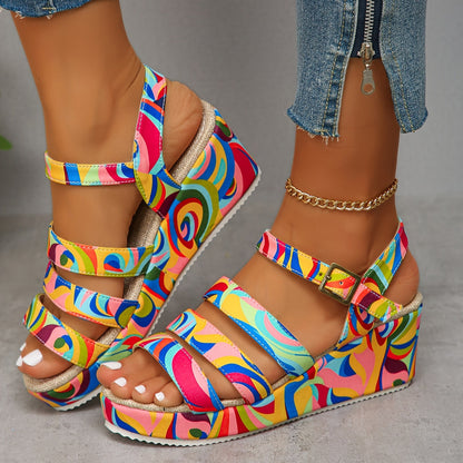 SELORA | PLATFORM ANKLE STRAP SANDALS