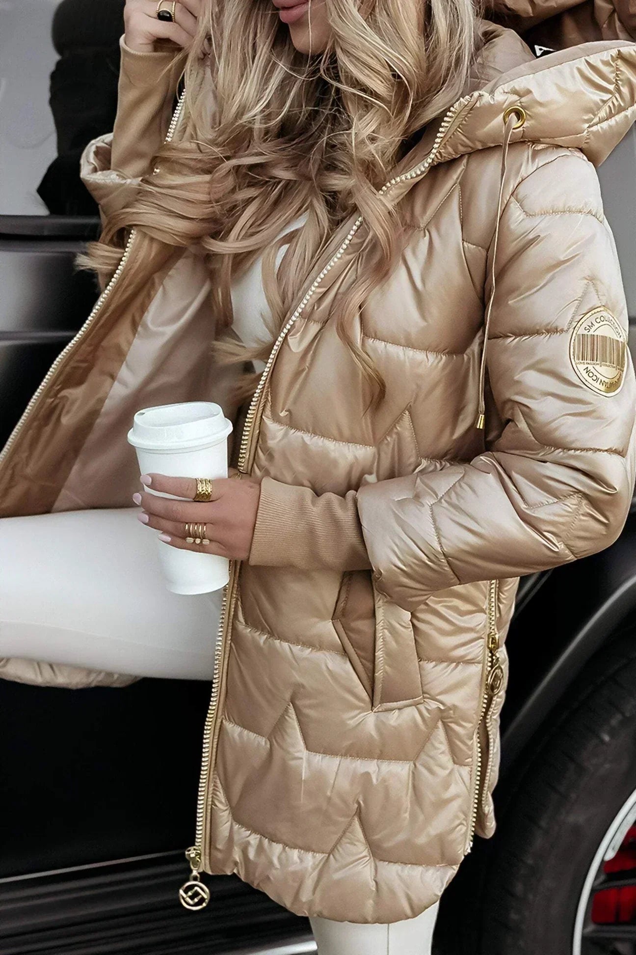KHLOE | LONG PUFFER COAT WITH COZY OVERSIZED HOOD