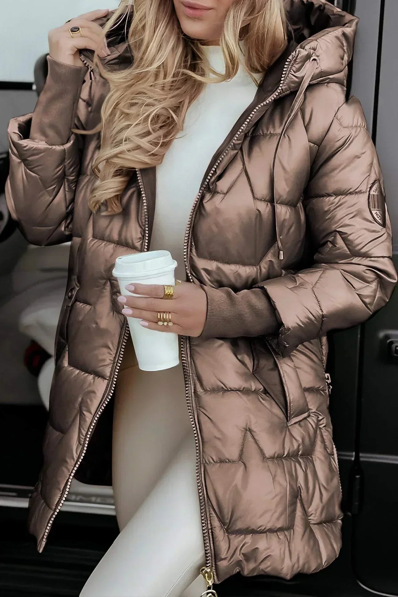 KHLOE | LONG PUFFER COAT WITH COZY OVERSIZED HOOD